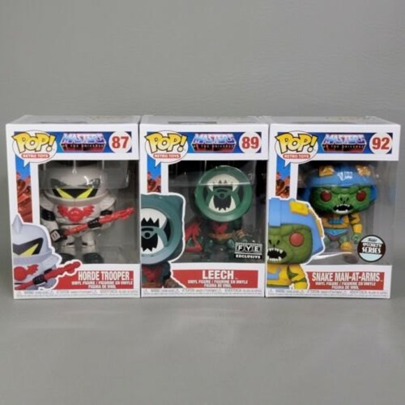 Leech / Horde Trooper / Snake Man-At-Arms MOTU Funko POP‎ Bundle - Set of 3 - Picture 1 of 12